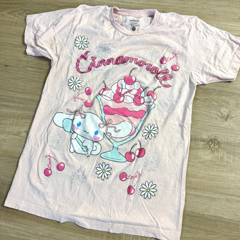Cinnamoroll Pink Graphic Tee for Kids